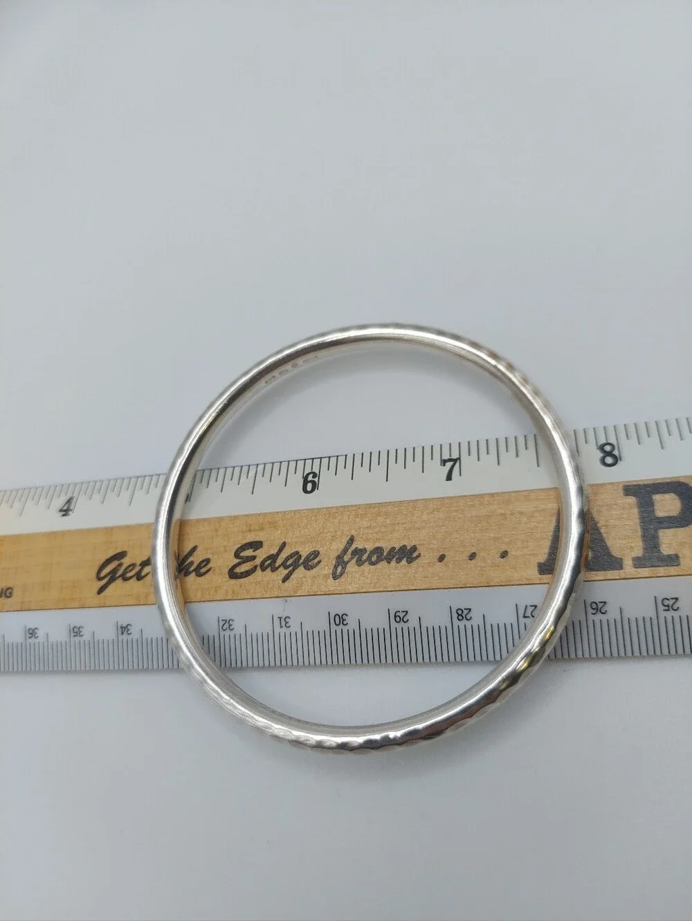 Silpada Retired Hammered Sterling Silver Bangle Vtg Bracelet, GC.